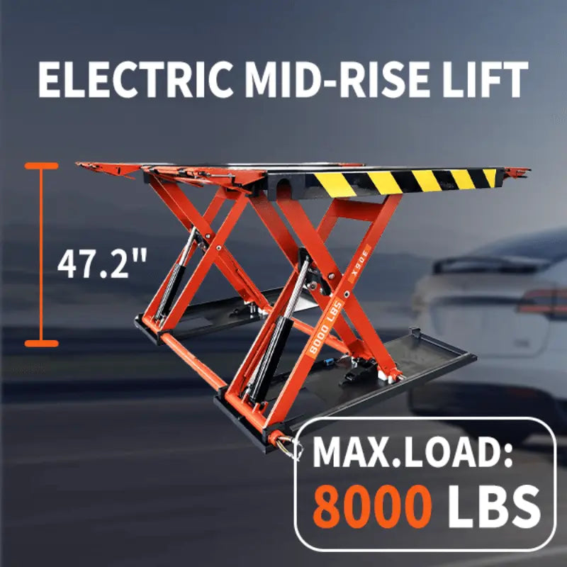 Katool 8,000 lb Mid Rise Scissor Lift - Electric Lock KT-X90E Katool